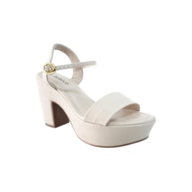 Sandália Salto Alto Bebece Feminina Aveia