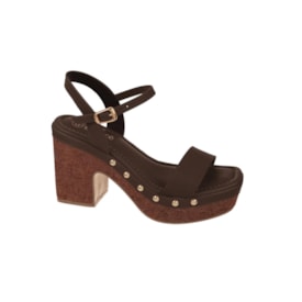 Sandália Salto Alto Bebece Feminino Soho Chocolate