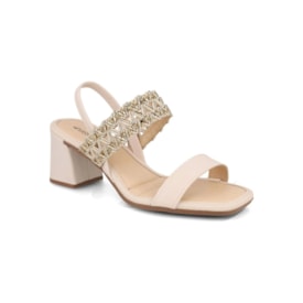 Sandália Salto Alto Mississipi Feminina Latte