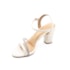 Sandália Salto Alto Vizzano Feminino Branco Off