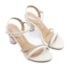 Sandália Salto Alto Vizzano Feminino Creme