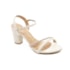 Sandália Salto Alto Vizzano Feminino Creme