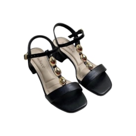 Sandália Salto Baixo Bebece Feminino Preto