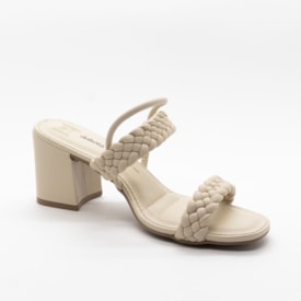 Sandália Salto Baixo Dakota Feminina Creme