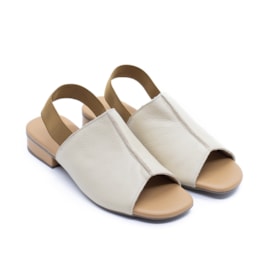 Sandália Salto Baixo Lu Rezende Feminina Pele