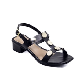 Sandália Salto Baixo Lu Rezende Feminino Preto Sandália Salto Baixo Lu Rezende Feminino Preto