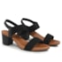 Sandalia Salto Baixo Usaflex Feminina Preto