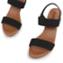Sandalia Salto Baixo Usaflex Feminina Preto
