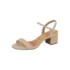 Sandália Salto Baixo Vizzano Feminina Bege