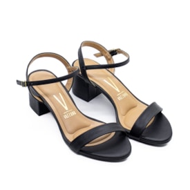 Sandália Salto Baixo Vizzano Feminina Preto
