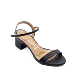 Sandália Salto Baixo Vizzano Feminina Preto
