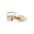 Sandália Salto Baixo Vizzano Feminino Branco Off