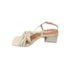 Sandália Salto Baixo Vizzano Feminino Branco Off
