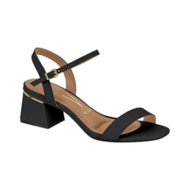 Sandália Salto Baixo Vizzano Feminino Preto