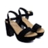 Sandalia Salto Grosso Lu Rezende Feminino Preto