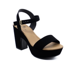 Sandalia Salto Grosso Lu Rezende Feminino Preto