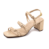Sandalia Salto Grosso Luz Da Lua Feminina Rose