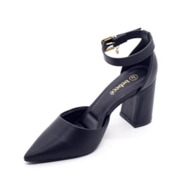 Sandália Salto Médio Bebecê Feminina Preta