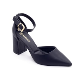 Sandália Salto Médio Bebecê Feminina Preta