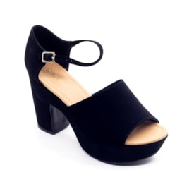 Sandália Salto Médio Bebecê Feminino Preto