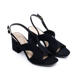 Sandália Salto Médio Beira Rio Feminina Preto