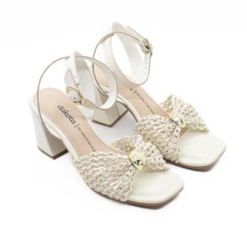 Sandália Salto Médio Dakota Feminina Cream