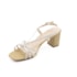 Sandália Salto Médio Lu Rezende Feminina Naturallis Off White