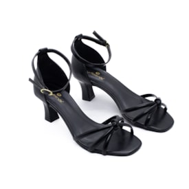 Sandália Salto Médio Lu Rezende Feminina Naturallis Preto