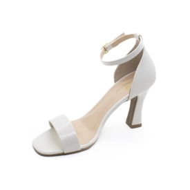 Sandália Salto Médio Lu Rezende Feminina Off White