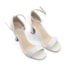 Sandália Salto Médio Lu Rezende Feminina Off White