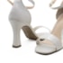 Sandália Salto Médio Lu Rezende Feminina Off White