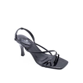 Sandália Salto Médio Lu Rezende Feminina Preto