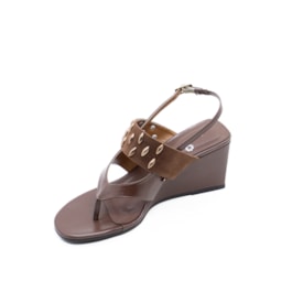 Sandália Salto Médio Lu Rezende Feminina Terra