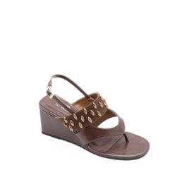 Sandália Salto Médio Lu Rezende Feminina Terra