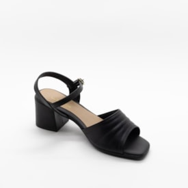 Sandália Salto Médio Lu Rezende Feminino Preto