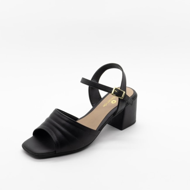Sandália Salto Médio Lu Rezende Feminino Preto