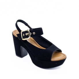 Sandália Salto Médio Lu Rezende Feminino Preto