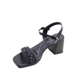 Sandália Salto Médio Lu Rezende Feminino Preto