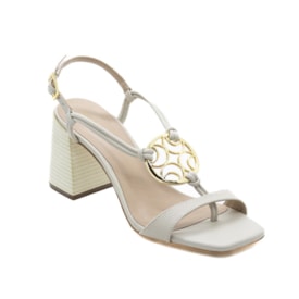Sandalia Salto Medio Luz Da Lua Sandalia Feminino Tramado