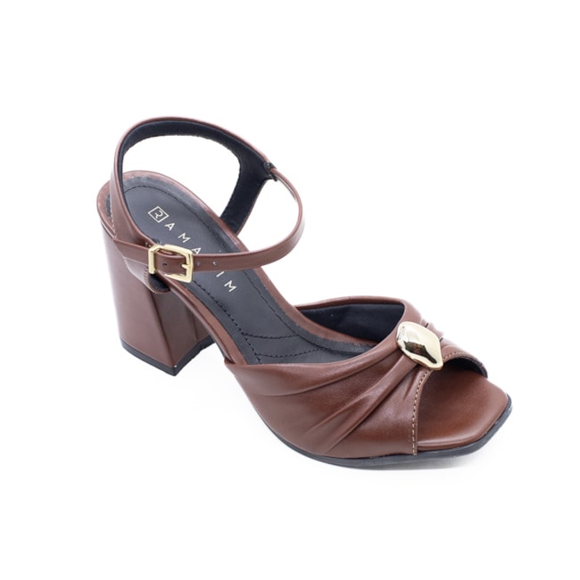 Sandália Salto Médio Ramarim Feminina Rum