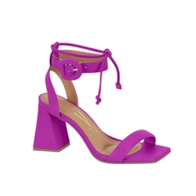 Sandália Salto Médio Vizzano Feminina Fucsia