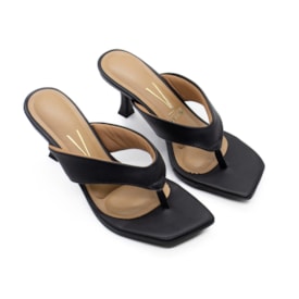 Sandália Salto Médio Vizzano Feminina Preto Sandália Salto Médio Vizzano Feminina Preto