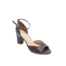 Sandália Salto Médio Vizzano Feminino Chocolate