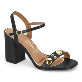 Sandalia Salto Médio Vizzano Feminino Preto