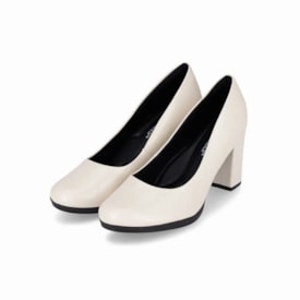 Sandalia Salto Piccadilly Feminina Off White