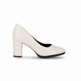 Sandalia Salto Piccadilly Feminina Off White