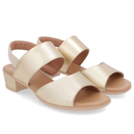 Sandália Salto Usaflex Feminino Ouro Light Sandália Salto Usaflex Feminino Ouro Light