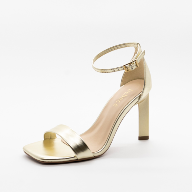 Sandalia Sandalia Alto Bebecê Feminina Dourado