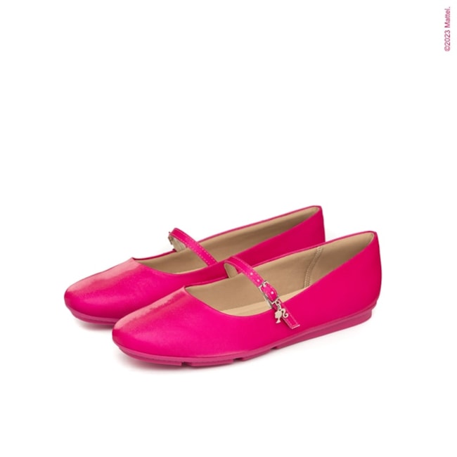 Sapatilha Barbie™ Bico Redondo Piccadilly Feminina Rosa