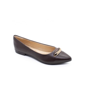 Sapatilha Bico Fino Lu Rezende Feminino Cafe